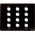 CANFORD FLUSH WALLBOX Top plate, 12 holes for type B
