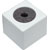 MICROPHONE FLAG Square, white, with 1 colour print (specify details)