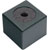 MICROPHONE FLAG Square, black, with 1 colour print (specify details)