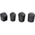 K&M SPARE RUBBER FOOT SET (one each of 25mm, 30mm, 35mm, 25 x 26mm square)