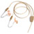 VOICE TECHNOLOGIES VT602 STEREO EARPHONE Straight cable, beige
