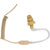 VOICE TECHNOLOGIES VT600C/H EARPHONE Coiled cable, beige