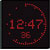 WHARTON 490A.05.R.S CLOCK 50mm red characters, surface mount