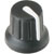 REAN P670 KNOB Push on, 16mm diameter, 6mm splined shaft, white line