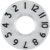 SIFAM D152 KNOB DIAL For S151, 1-12, 36 degree interval, black