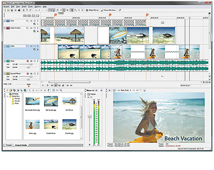 SONY VEGAS MOVIE STUDIO 9 0 SOFTWARE Video edit  DVD creation