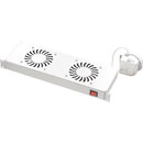 CANFORD FRONT MOUNT FAN TRAY 2 fans, on/off switched, with thermostat, grey