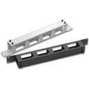CANFORD CABLE MANAGEMENT PANEL Horizontal, 4 channel, with cover plate, 1U, black