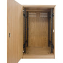 CANFORD ES4196618/O PREMIUM RACK CABINET 18U, 600 wide, 600 deep, Oak