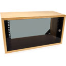 CANFORD ES4142506/O AV WALL CABINET 6U, acrylic door, 250mm deep, Oak