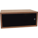 CANFORD ES4154004/W DESKTOP SURFACE Pod 4U, acrylic door, 400mm deep, Walnut