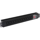 CANFORD ES78806612 PDU, 1U horizontal, 12-way IEC UK 13A 3 pin plug