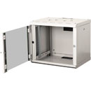 LANDE PROLINE PR09U6045-LG WALL RACK CABINET 9U, 450d, with glass door, grey
