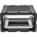 SKB 3RS-4U24-25B STATIC SHOCK RACK CASE 4U, 24-inch depth, 2x integrated wheels, black