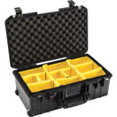PELI 1535 AIR CASE Internal dimensions 518x284x183mm, with padded dividers, wheeled, black