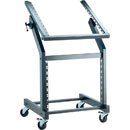 K&M 42020 RACK TROLLEY Adjustable, 12U upper, 9U lower, black