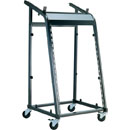K&M 28200 RACK TROLLEY Fixed, 7U upper, 16U lower, castors, black