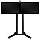B-TECH BT8511/BB FLAT SCREEN FLOOR STAND/TROLLEY Dual universal, 2x 39-46 inch, black poles