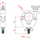 DOUGHTY IP58011 HALF COUPLER Slimline, all weather, black