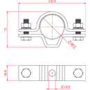 DOUGHTY T30400 UNIVERSAL CLAMP Silver