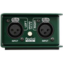 RADIAL PRO-ISO ISOLATOR Dual-mono, +4dB to -10dB converter, balanced inputs, unbalanced outputs