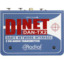 RADIAL DiNET DAN-TX2 NETWORK INTERFACE 2-channel analogue to Dante network, line level, transmitter