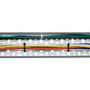 CANFORD PLASTIC CABLE TRAY 180mm, 2 metre length, grey