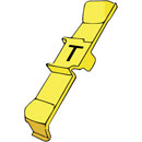 RETROFIT CABLE MARKERS PC60.T, black on yellow (strip of 32)