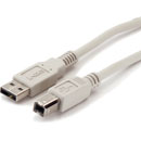 USB CABLE 2.0, Type A male - Type B male, 1 metre