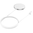 JOBY MAGNETIC WIRELESS CHARGER UBS-C, 15W Qi charging, MagSafe compatible, white/aluminium