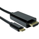 USB CABLE Type C male - HDMI male, 1 metre, black