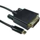 USB CABLE Type C male - DVI male, 2 metres, black
