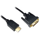 DVI CABLE DVI-D male - HDMI male, 1 metre