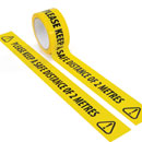 SOCIAL DISTANCING 2 METRE FLOOR MARKING TAPE Yellow (reel of 33 metres)