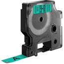 DYMO 45019 LABEL TAPE 12mm Green tape, black print