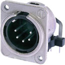 NEUTRIK NC5MDM3-H XLR Male PC mounting horizontal