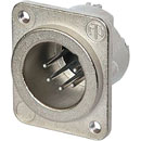 NEUTRIK NC5MD-LX-M3 XLR Male panel connector, nickel shell, silver contacts, M3 holes