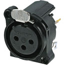 NEUTRIK NC3FBV1-B XLR Female PC mounting vertical