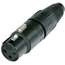 NEUTRIK NC3FX-B XLR Female cable connector, black shell, gold contacts