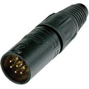 NEUTRIK NC6MX-B XLR Male cable connector, black shell, gold contacts
