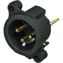 NEUTRIK NC3MAAV-0 XLR Male PC mounting vertical