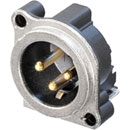 NEUTRIK NC3MBAH-0 XLR Male PC mounting horizontal