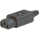 SCHURTER IEC MAINS CONNECTOR, C13 type, female, cable