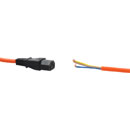 AC MAINS POWER CORDSET IEC C13 female - bare ends, 5 metres, orange