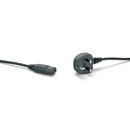 AC MAINS POWER CORDSET IEC C13 female - UK 13A, 3 metres, black