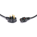 IEC-LOCK AC MAINS POWER CORDSET IEC-Lock C13 female - UK 13A, 5 metres, black