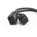 AC MAINS POWER CORDSET IEC C19 female - IEC C20 male, 2 metre, black