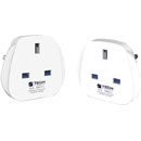 TRAVEL BLUE UK TO EUROPE AND USA MAINS PLUG ADAPTER SET