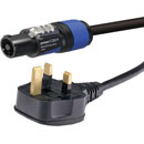 CANFORD AC MAINS CORDSET Powercon NAC3FXXA-W-S - UK 13A, PVC, 3m, black