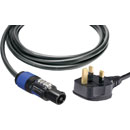 CANFORD AC MAINS CORDSET Powercon NAC3FXXA-W-S - UK 13A, PVC, 3m, black